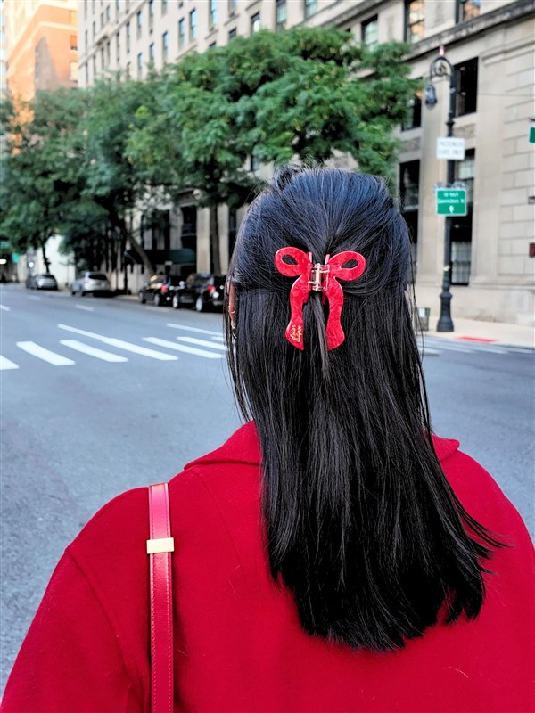 SOLAR ECLIPSE COQUETTE BOW CLIP RED