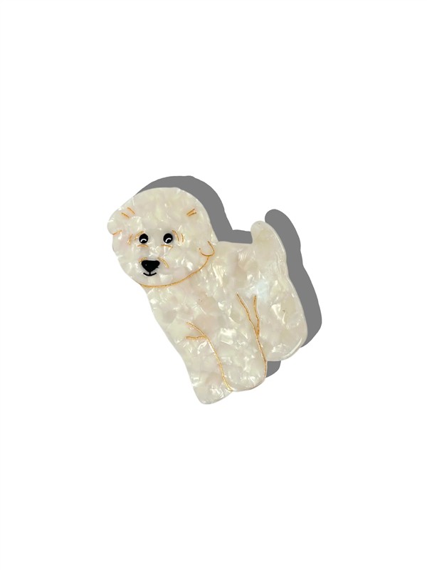 SOLAR ECLIPSE HAIR CLIP BICHON FRISE DOG
