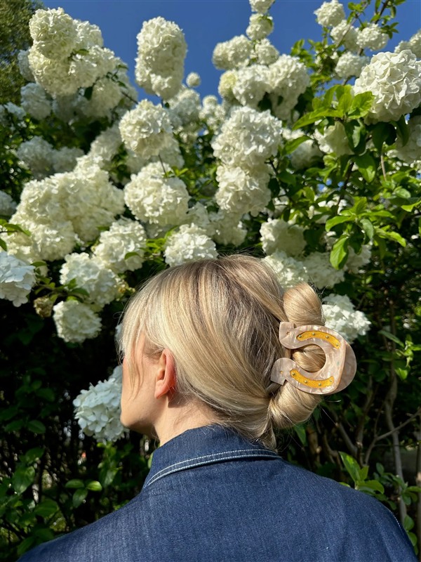 SOLAR ECLIPSE HAIR CLIP LUCKY HORSE SHOE