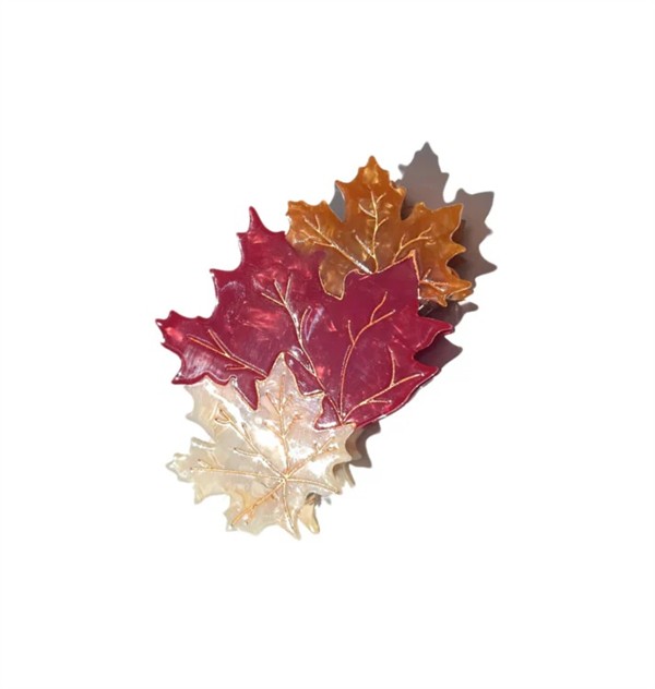 SOLAR ECLIPSE HAIR CLIP MAPLE LEAVES