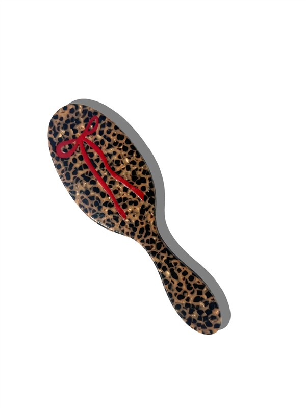 SOLAR ECLIPSE HAIR DAY BRUSH LEOPARD BOW