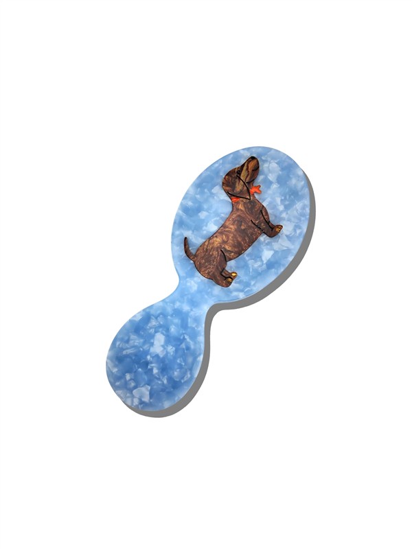 SOLAR ECLIPSE HAND BAG HERO BRUSH DACHSHUND