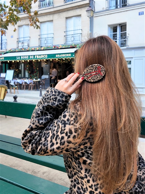 SOLAR ECLIPSE HAND BAG HERO BRUSH LEOPARD BOW