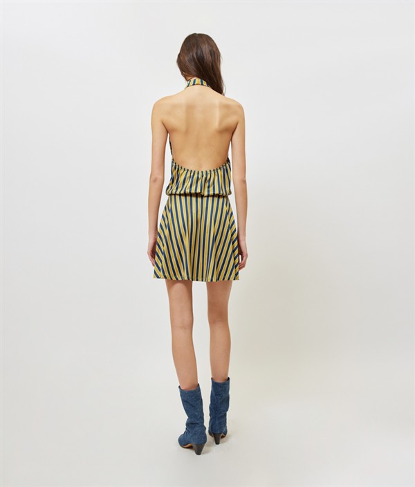 SUNSETGO SONDRA DRESS ORO STRIPES