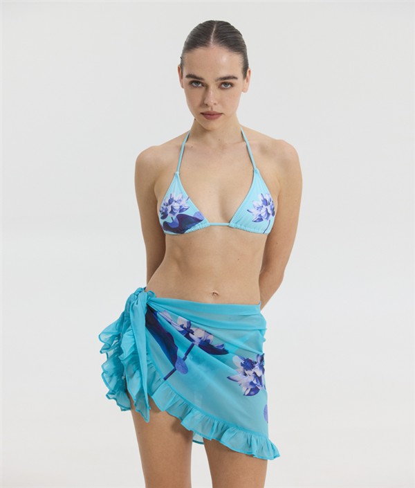 SSG ARIANE MINI PAREO AQUA FLORAL