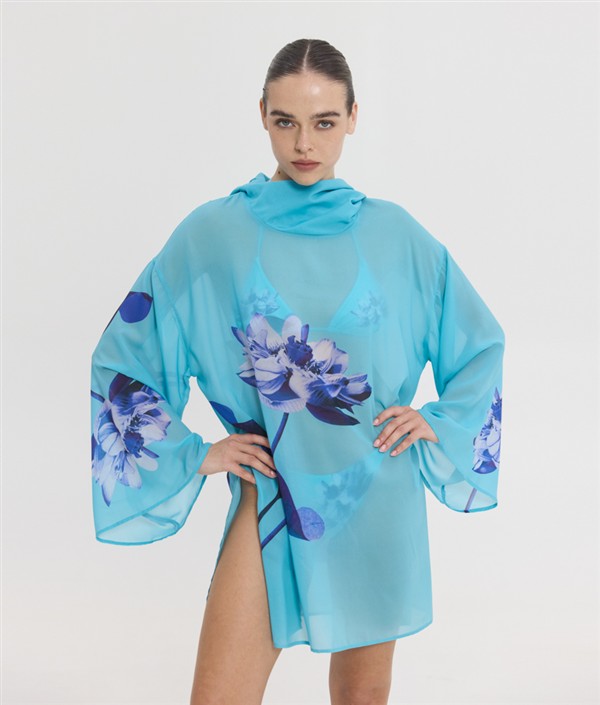 SSG ARIANE TUNIC AQUA FLORAL