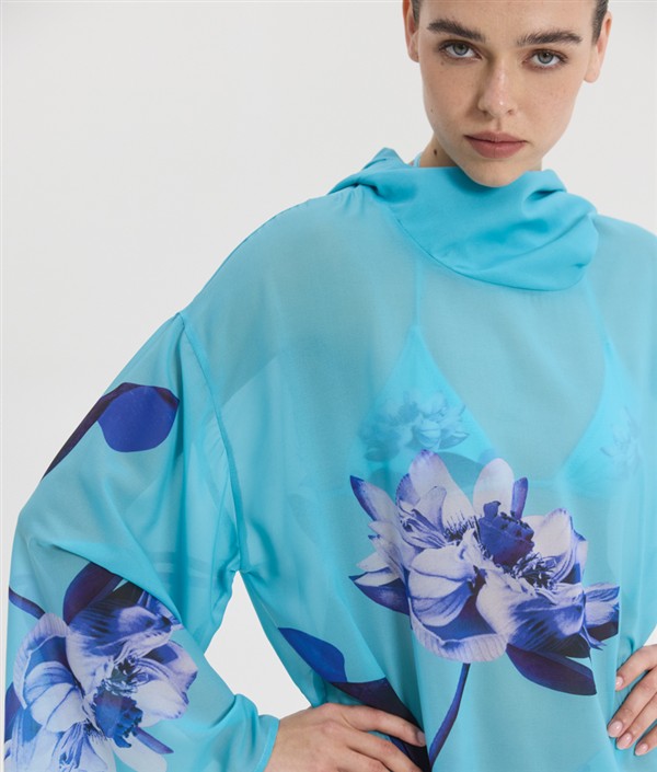 SSG ARIANE TUNIC AQUA FLORAL