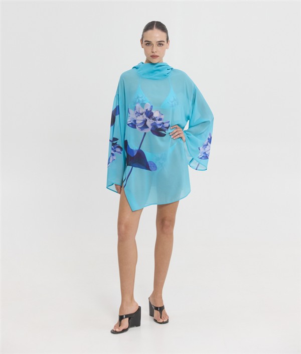 SSG ARIANE TUNIC AQUA FLORAL