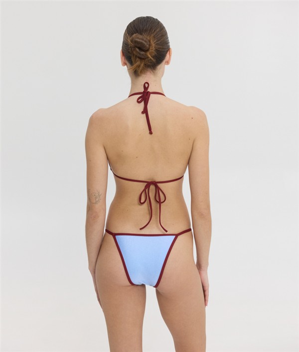 SSG AZALEA BIKINI SHINY CIEL/BORDEAUX