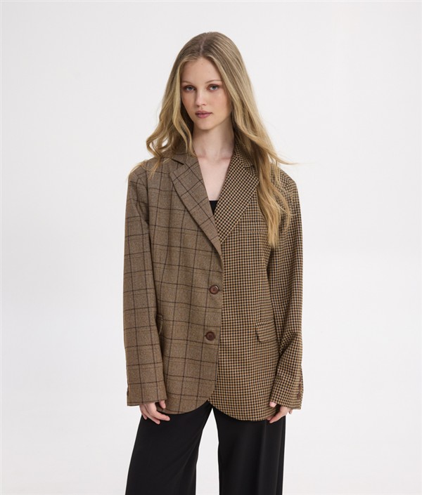SSG DAD BLAZER MIXED PLAID
