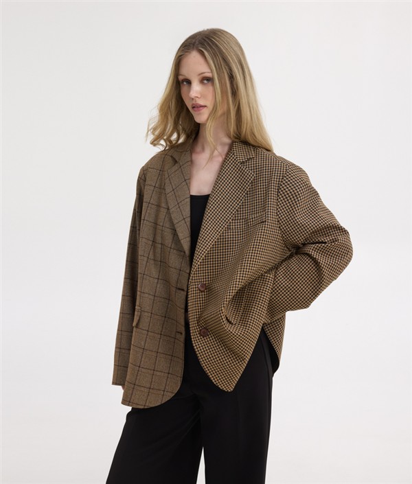 SSG DAD BLAZER MIXED PLAID