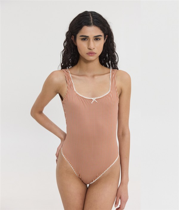 SSG DAISY PRINTED ONE PIECE PLAID