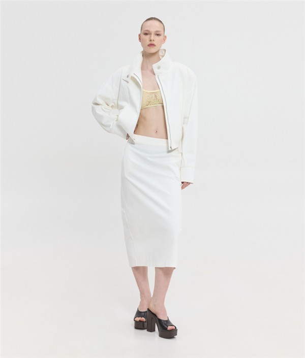 SSG DEVON MIDI SKIRT WHITE