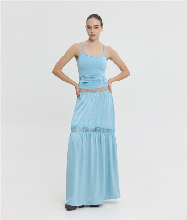 SSG ELEONORE MAXI SKIRT AZURE