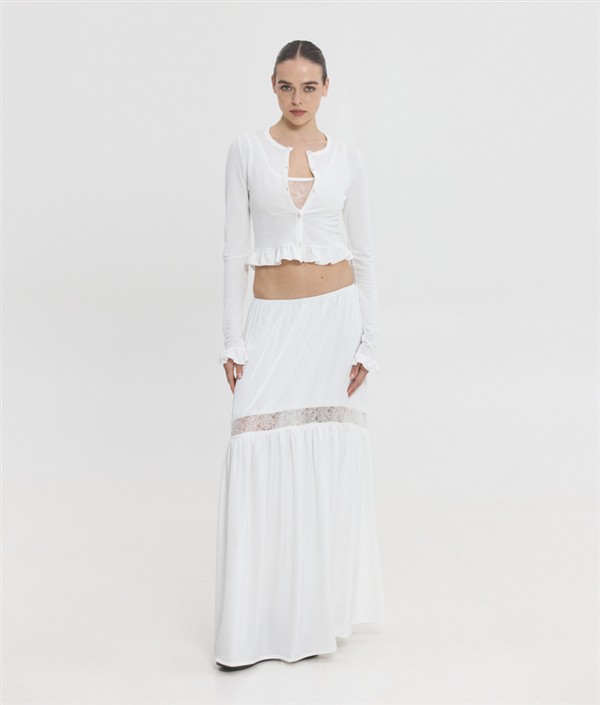 SSG ELEONORE MAXI SKIRT WHITE