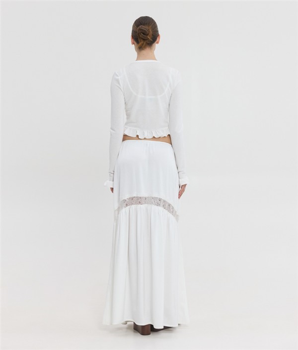 SSG ELEONORE MAXI SKIRT WHITE