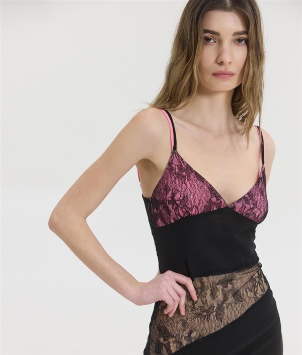 SSG ENORA DRESS BLACK/PINK