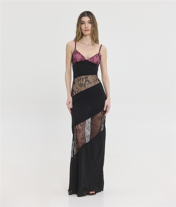 SSG ENORA DRESS BLACK/PINK