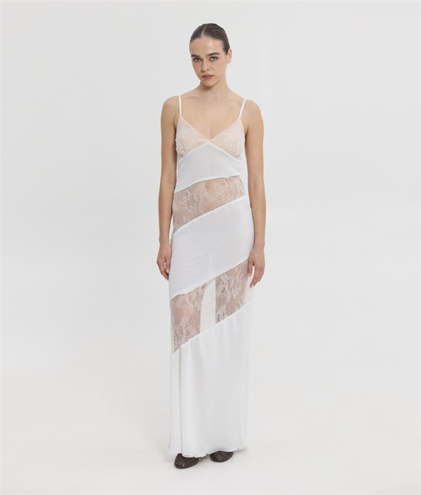 SSG ENORA DRESS WHITE/POWDER