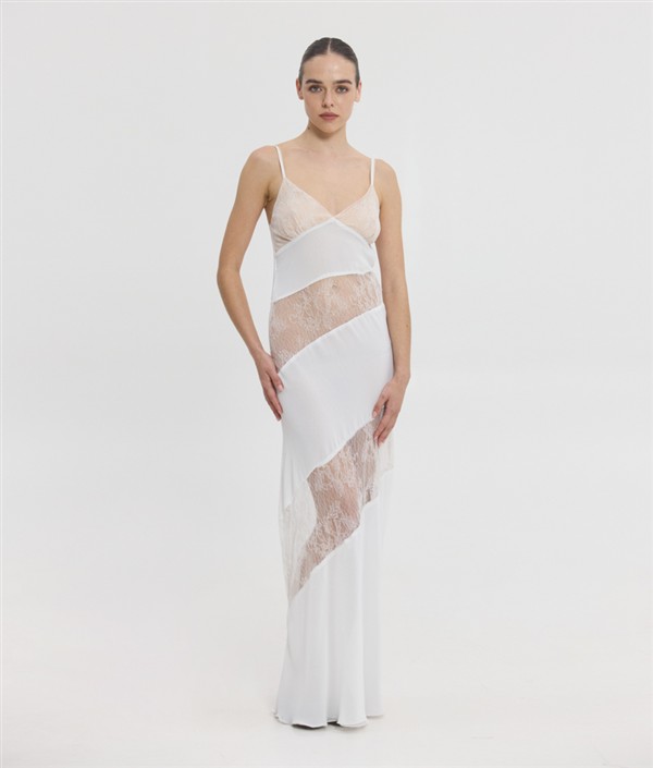 SSG ENORA DRESS WHITE/POWDER