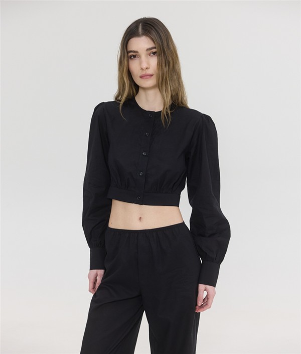 SSG LUNA CROP SHIRT BLACK