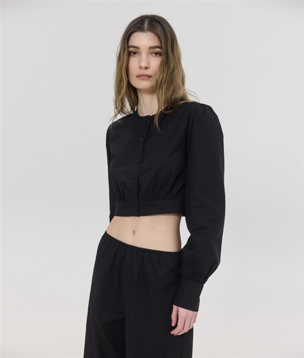 SSG LUNA CROP SHIRT BLACK