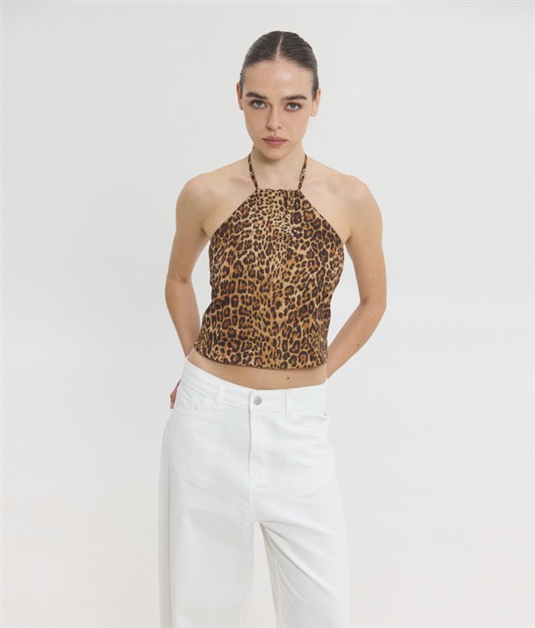 SSG MAIRA SCARF TOP ANIMAL