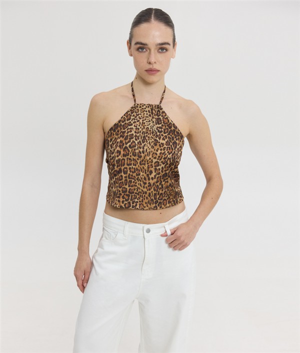 SSG MAIRA SCARF TOP ANIMAL