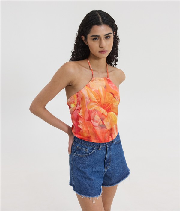 SSG MAIRA SCARF TOP EL SOL FLORAL