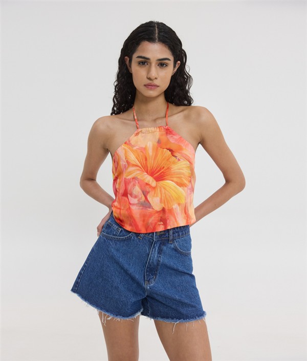 SSG MAIRA SCARF TOP EL SOL FLORAL
