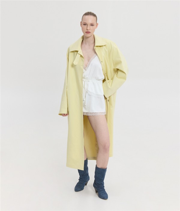 SSG OPHELIA LONG TRENCH COAT BANANA