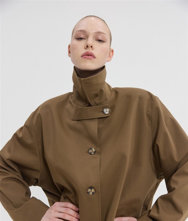SSG OPHELIA LONG TRENCH COAT BROWN