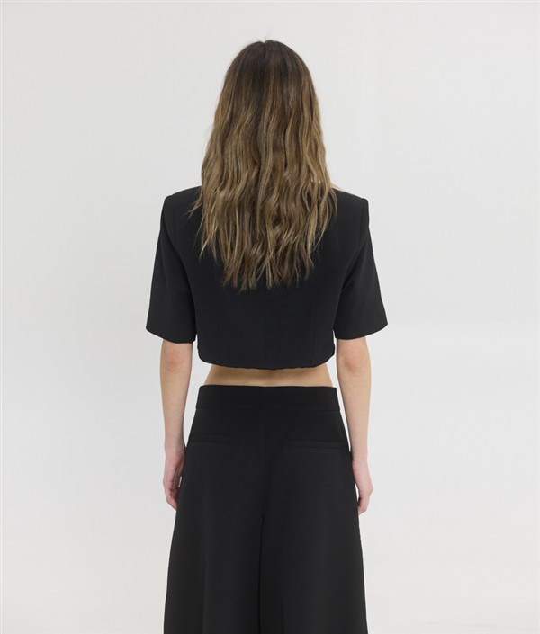 SSG PHOIBE CROP BLAZER BLACK
