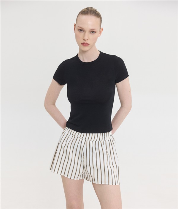 SSG REINA SHORTS BROWN STRIPES
