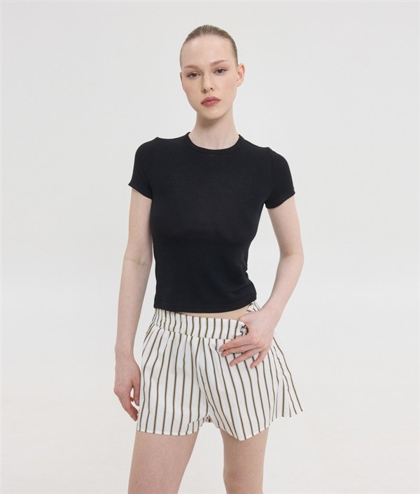 SSG REINA SHORTS BROWN STRIPES