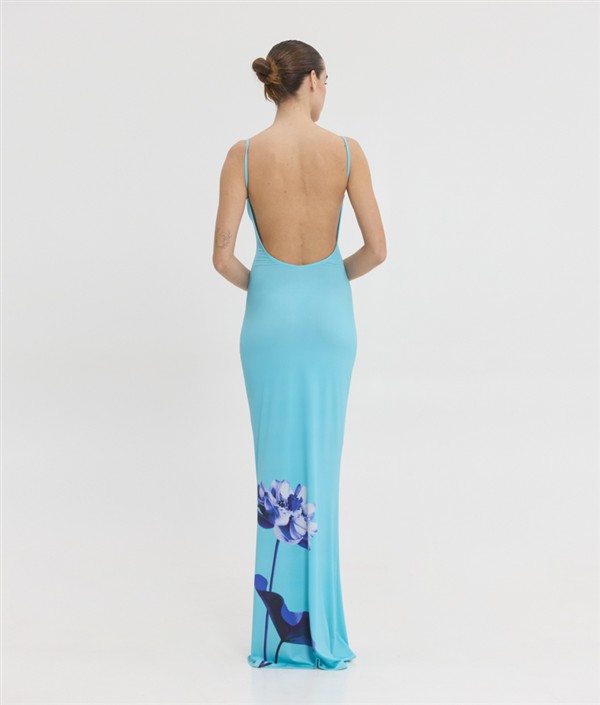 SSG VERONICA DRESS AQUA FLORAL