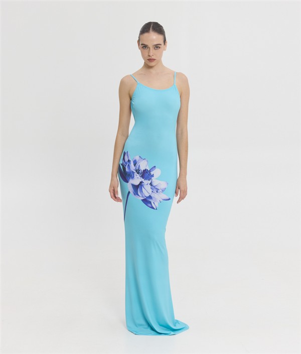 SSG VERONICA DRESS AQUA FLORAL