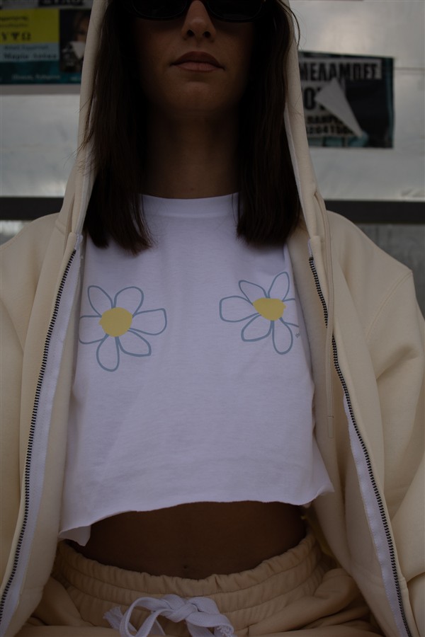 THE ISLAND PROJECT CROP TOP MARGARITAS WHITE