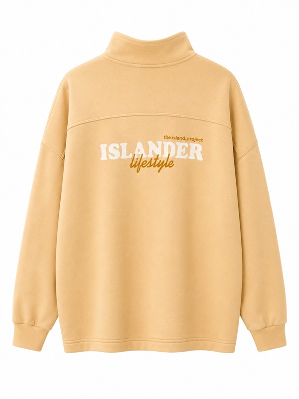 THE ISLAND PROJECT HALF ZIP HOODIE BUTTER YELLOW