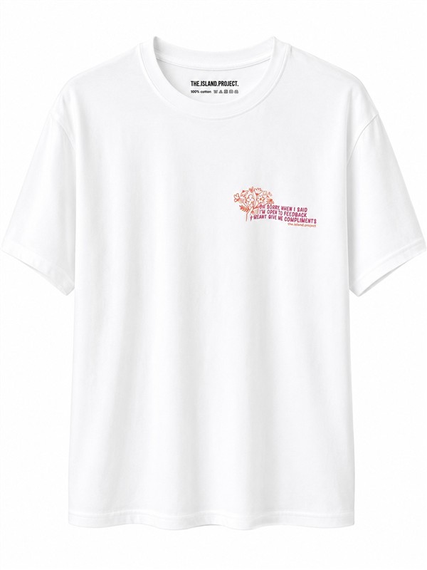 THE ISLAND PROJECT T-SHIRT COMPLIMENTS WHITE