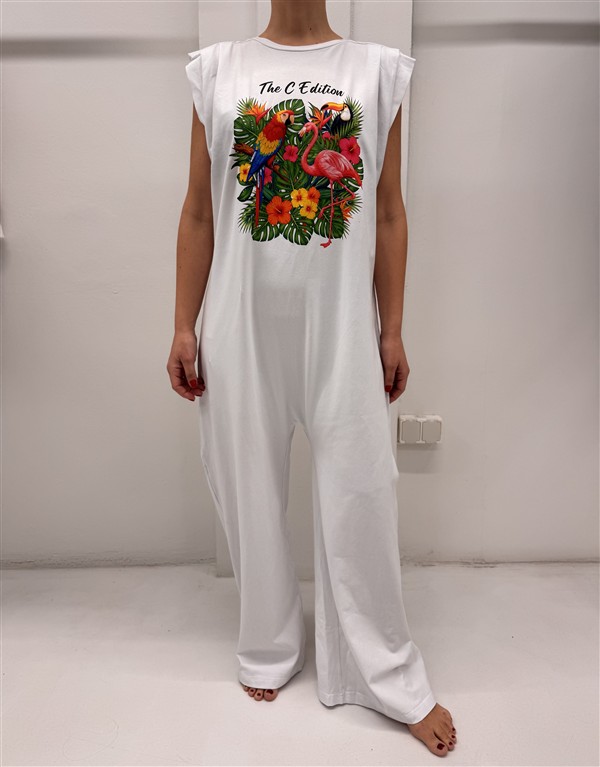 THE C EDITION PARADISE JUMPSUIT WHITE