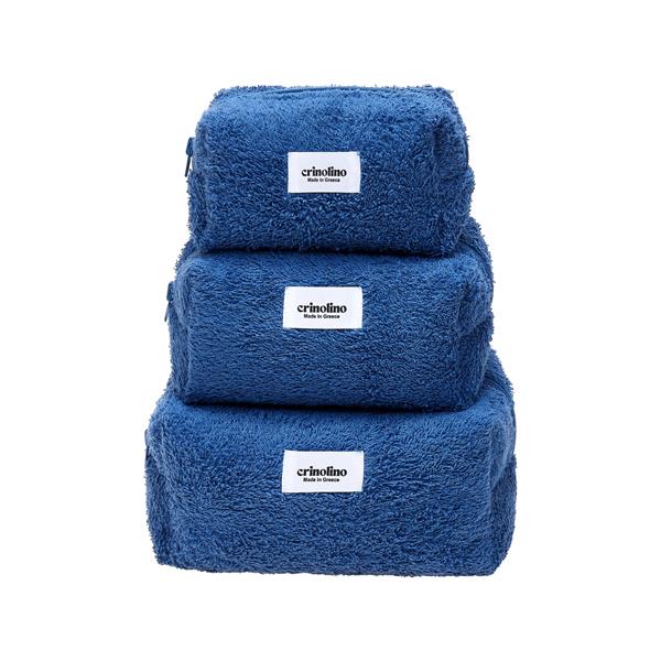 CRINOLINO BLUE TERRY MAKEUP BAG MINI