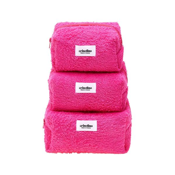 CRINOLINO FUCHSIA TERRY MAKEUP BAG MINI