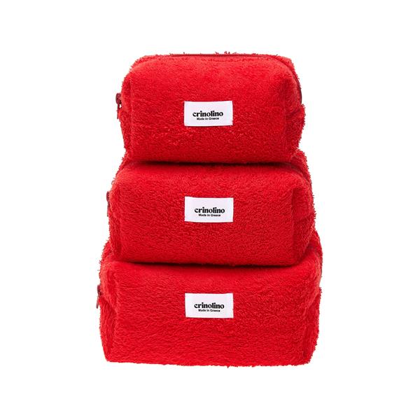 CRINOLINO RED TERRY MAKEUP BAG MINI