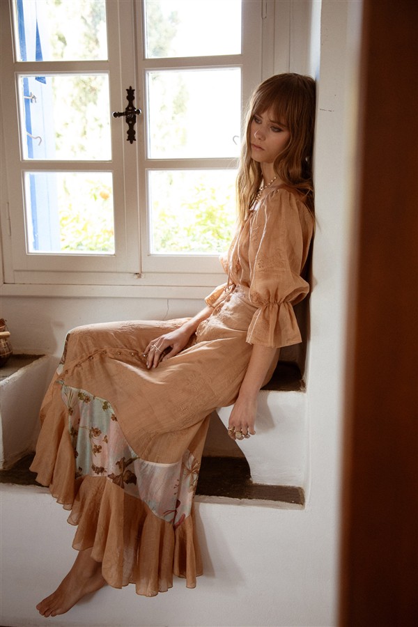 NIDODILEDA UNIQUE SKIRT PEACH