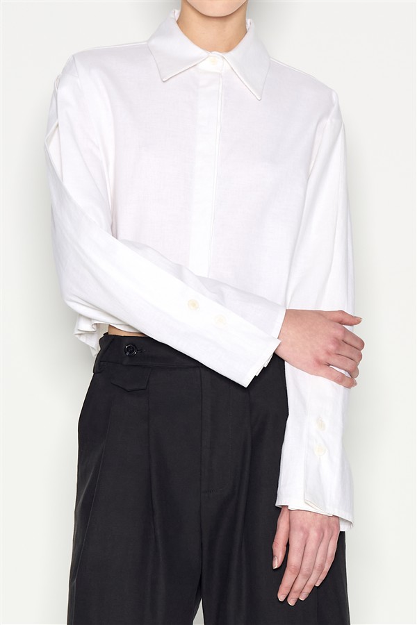 NR VICE SHIRT CROPPED WHITE