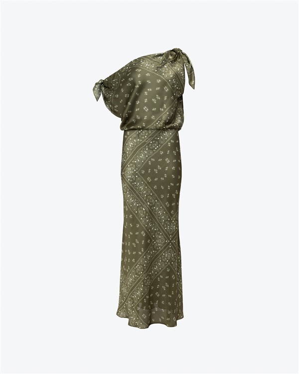 VK BANDANA MAXI DRESS OLIVE