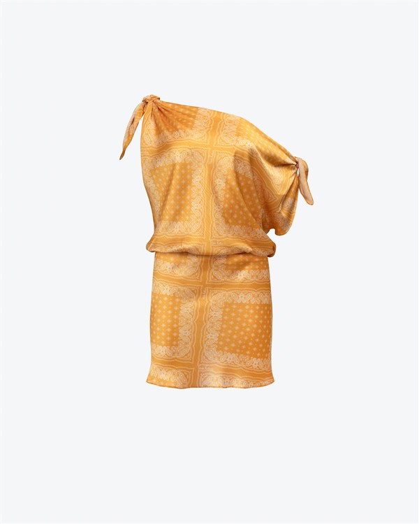 VK BANDANA SHORT DRESS YELLOW