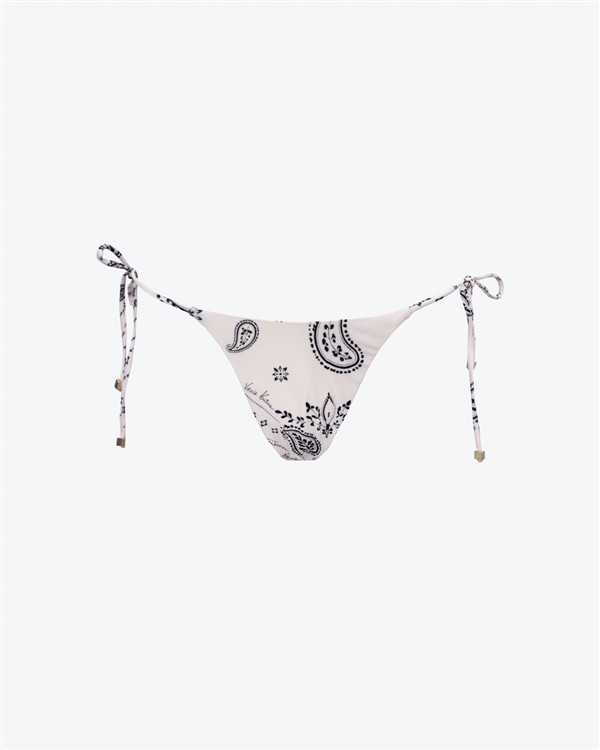 VK BANDANA THIN STRAP BIKINI BOTTOMS OFF WHITE