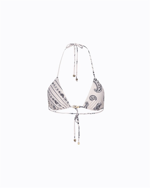 VK BANDANA TRIANGLE BIKINI TOP OFF WHITE